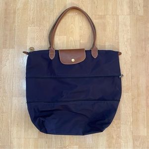 Longchamp Le Pliage Expandable Tote Purple